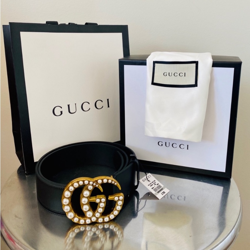 Gucci Pearl GG Belt